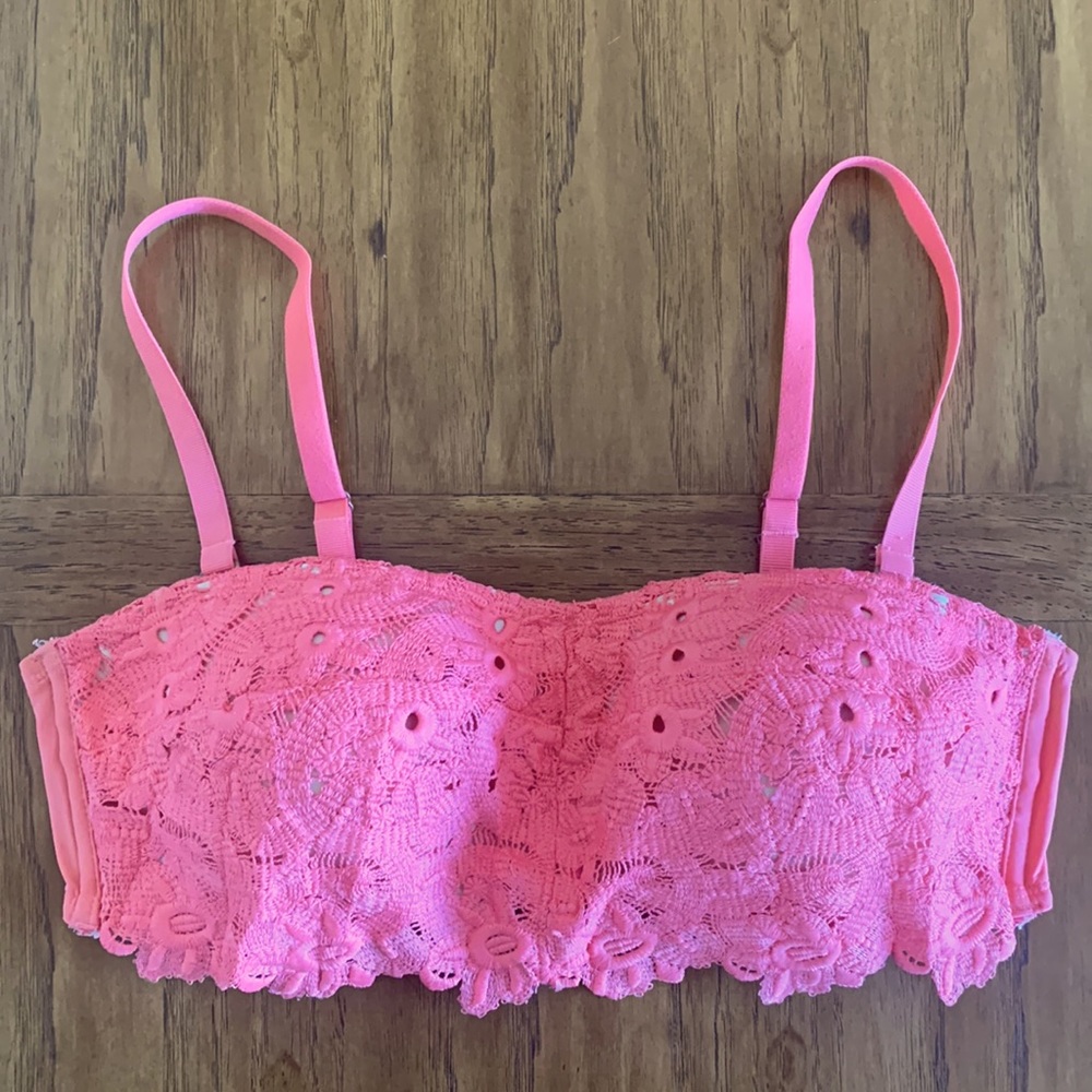 2 for $20. Aerie peach colored bralette / crop - size Large.